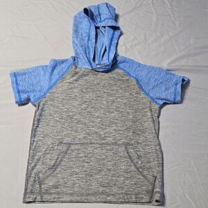 Hanna Andersson Heathered Blue and Gray Kids Hoodie